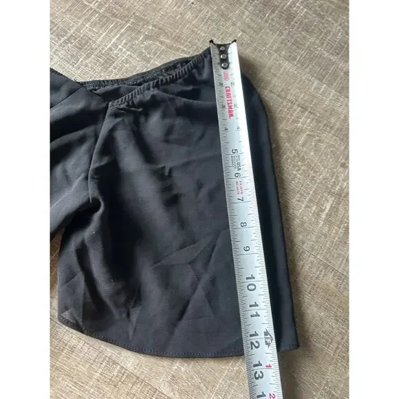 Baltic Born Black Midi Dress XL Sheer Sleeve Sweetheart A Line Fit Flare NWT - Picture 9 of 14